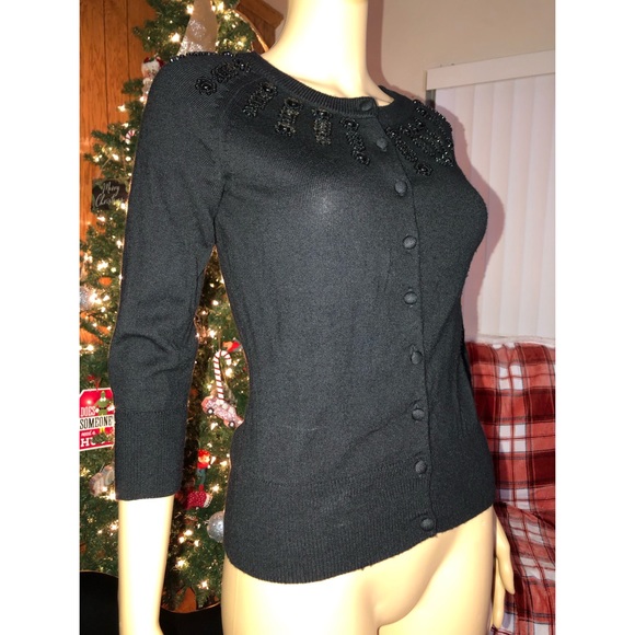 Banana Republic 3/4 Sleeve Embellished Cardigan - Picture 6 of 11